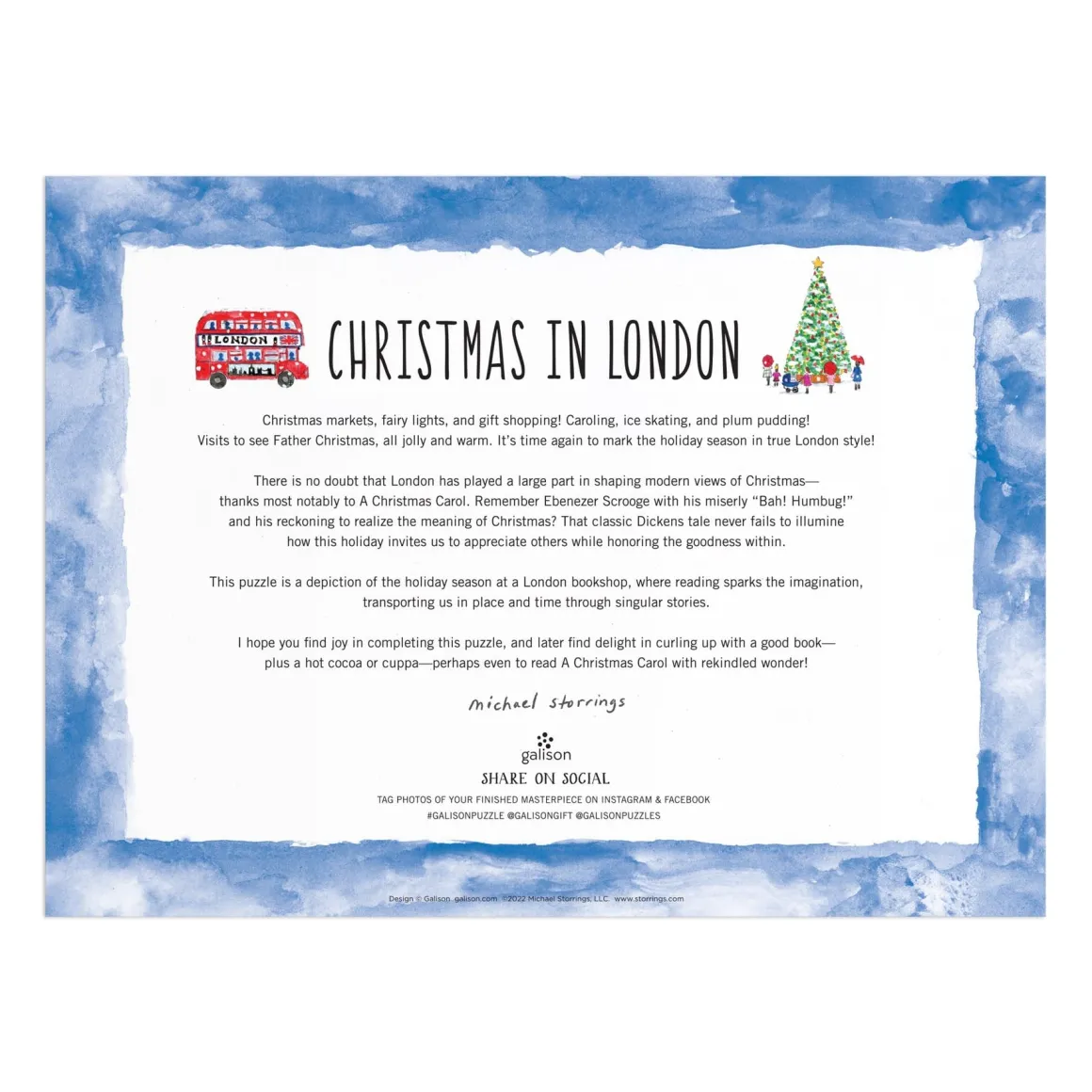 Michael Storrings Christmas in London 1000 Piece Puzzle