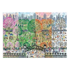 Michael Storrings Dog Park in Four Seasons 250 Piece Wood Puzzle