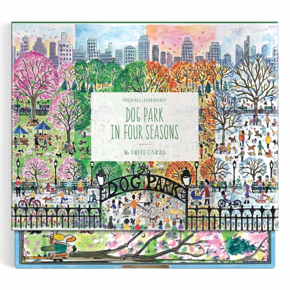 Michael Storrings Dog Park in Four Seasons Greeting Card Assortment