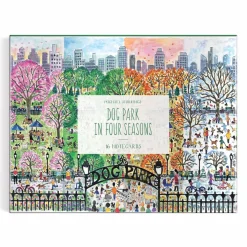 Michael Storrings Dog Park in Four Seasons Greeting Card Assortment