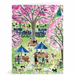 Michael Storrings Dog Park in Four Seasons Greeting Card Assortment