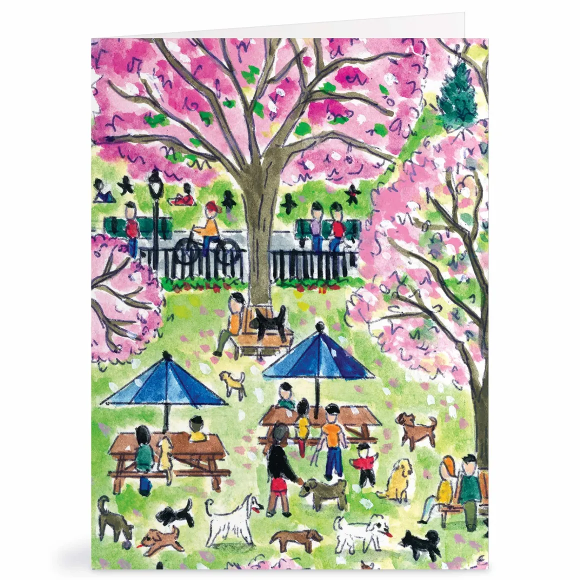 Michael Storrings Dog Park in Four Seasons Greeting Card Assortment