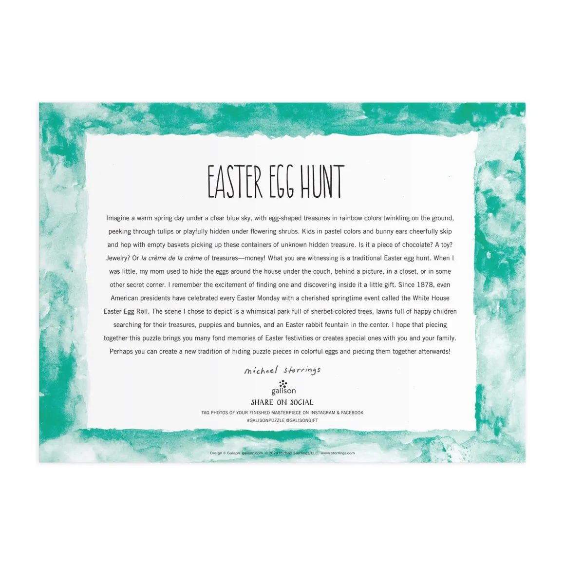 Michael Storrings Easter Egg Hunt 1000 Piece Puzzle