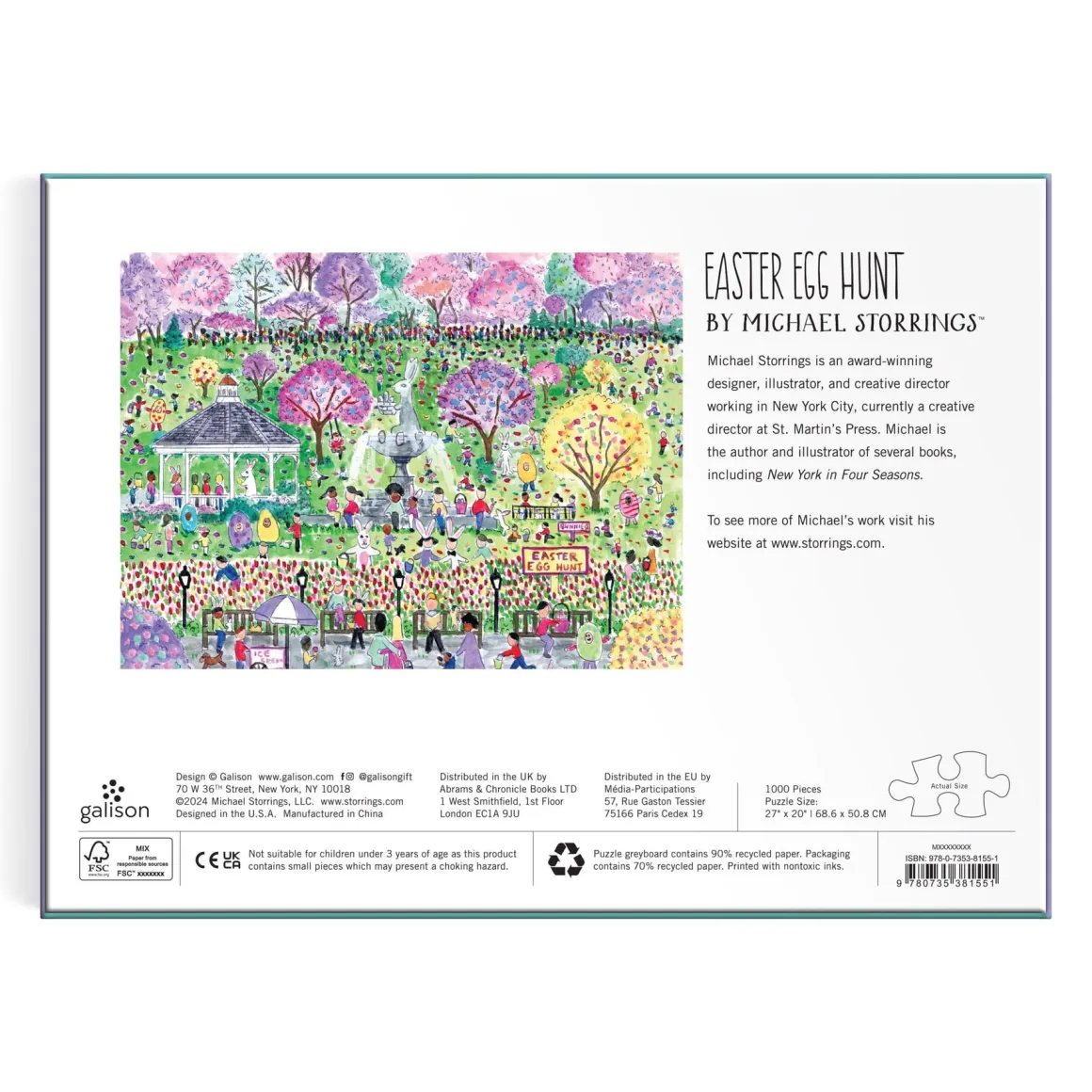 Michael Storrings Easter Egg Hunt 1000 Piece Puzzle