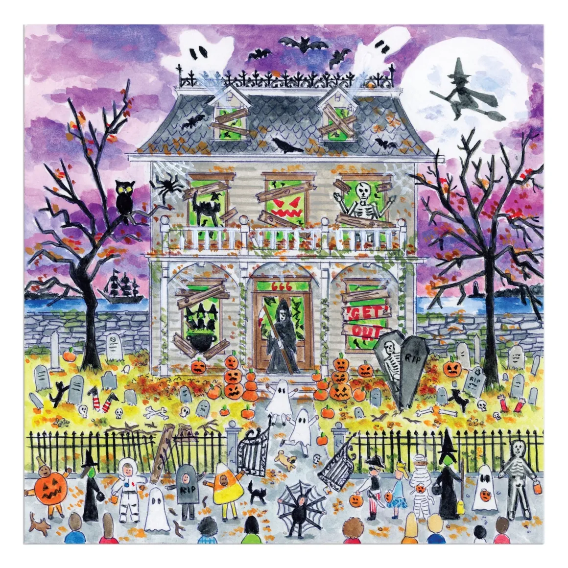 Michael Storrings Haunted House 500 Piece Glow in the Dark Puzzle
