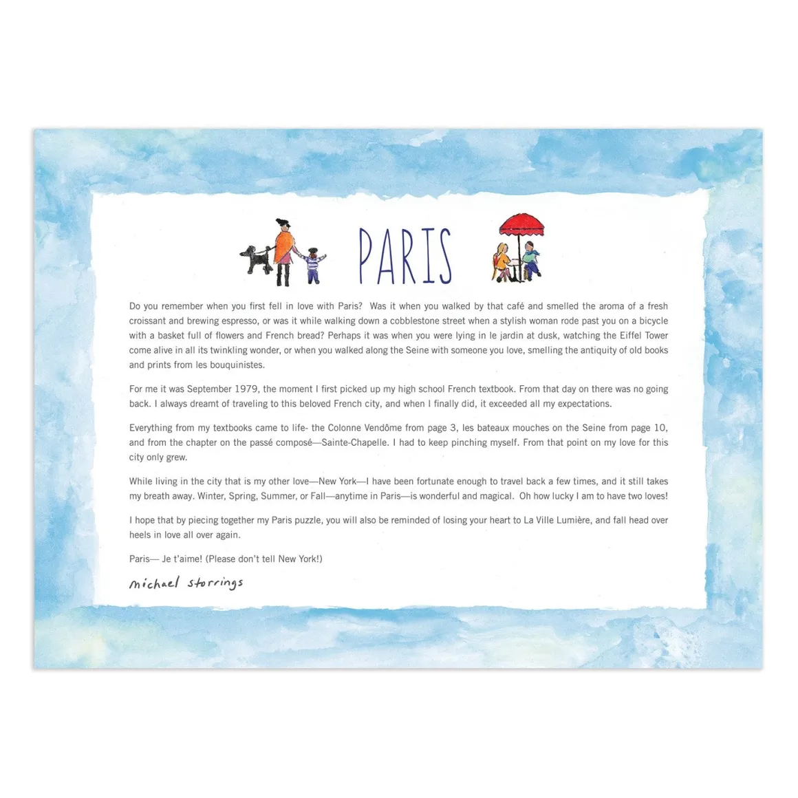 Michael Storrings Paris 1000 Piece Jigsaw Puzzle