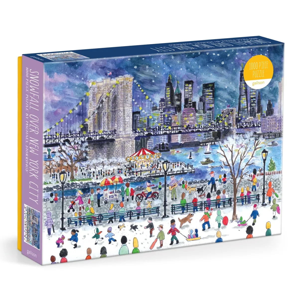 Michael Storrings Snowfall Over New York City 1000 Piece Puzzle