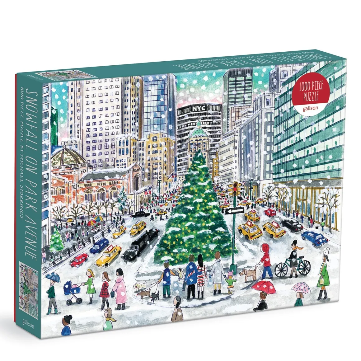 Michael Storrings Snowfall on Park Avenue 1000 Piece Puzzle