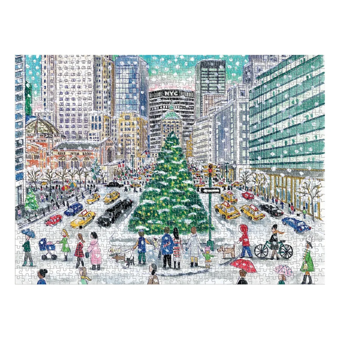Michael Storrings Snowfall on Park Avenue 1000 Piece Puzzle