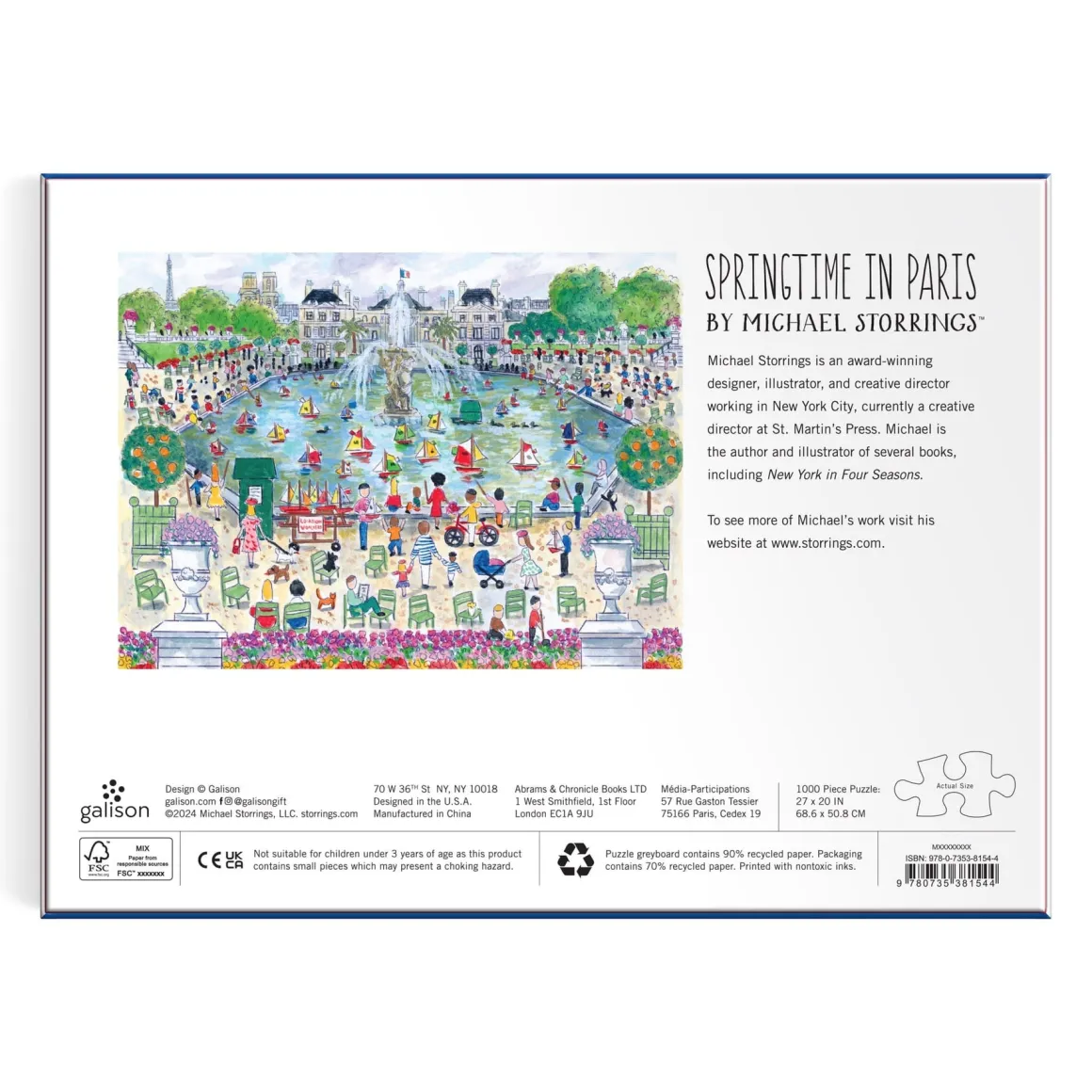 Michael Storrings Springtime in Paris 1000 Piece Puzzle