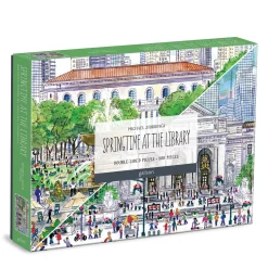 Michael Storrings Springtime at the Library 500 Piece Double-Sided Puzzle