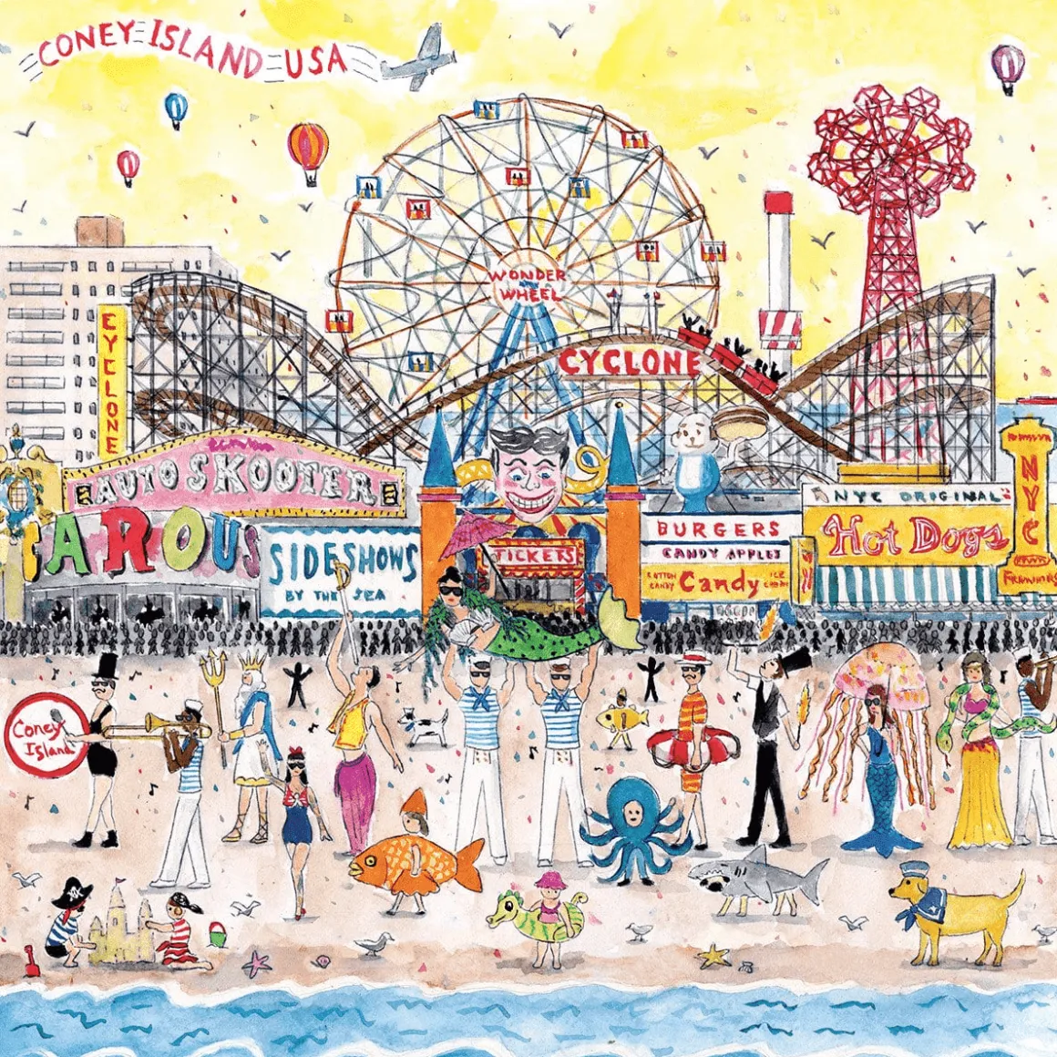 Michael Storrings Summer at the Amusement Park 500 Piece Jigsaw Puzzle