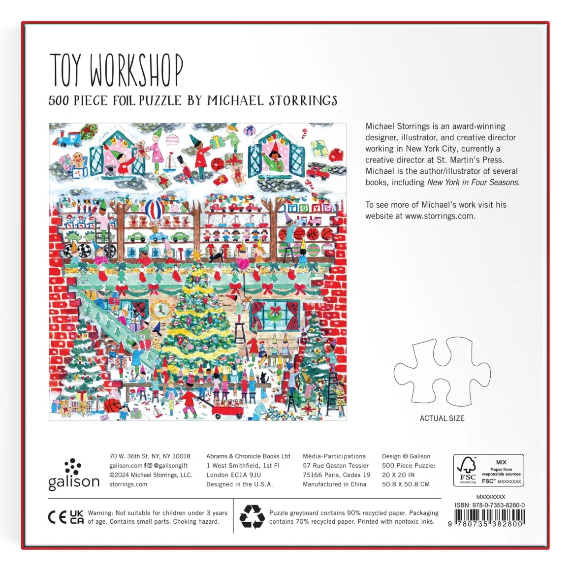 Michael Storrings Toy Workshop 500 Piece Foil Puzzle