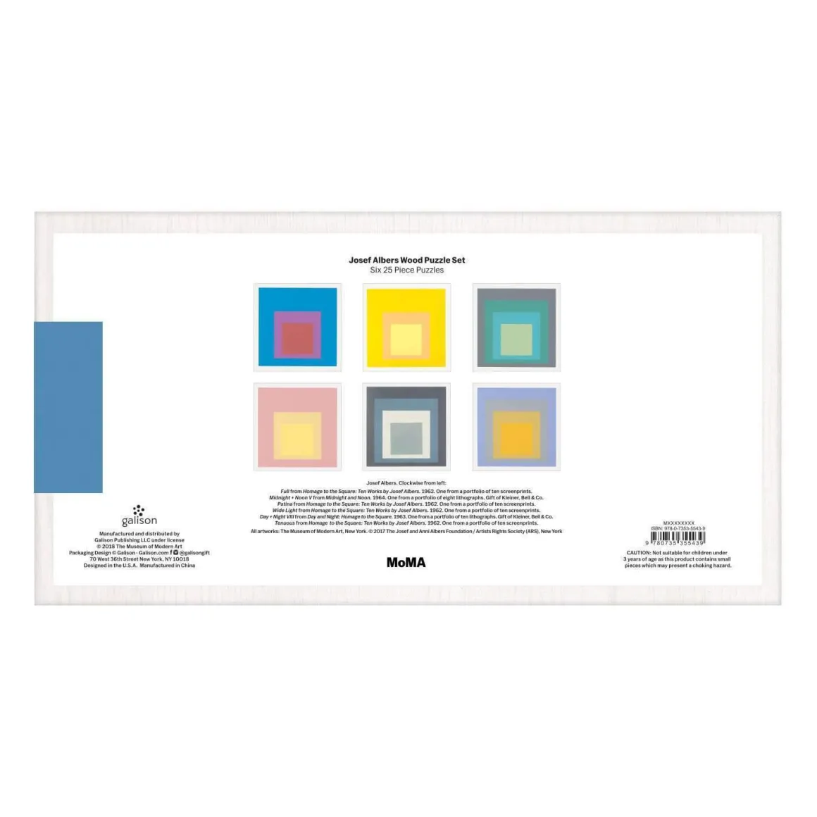 MoMA Josef Albers Wood Jigsaw Puzzle Set