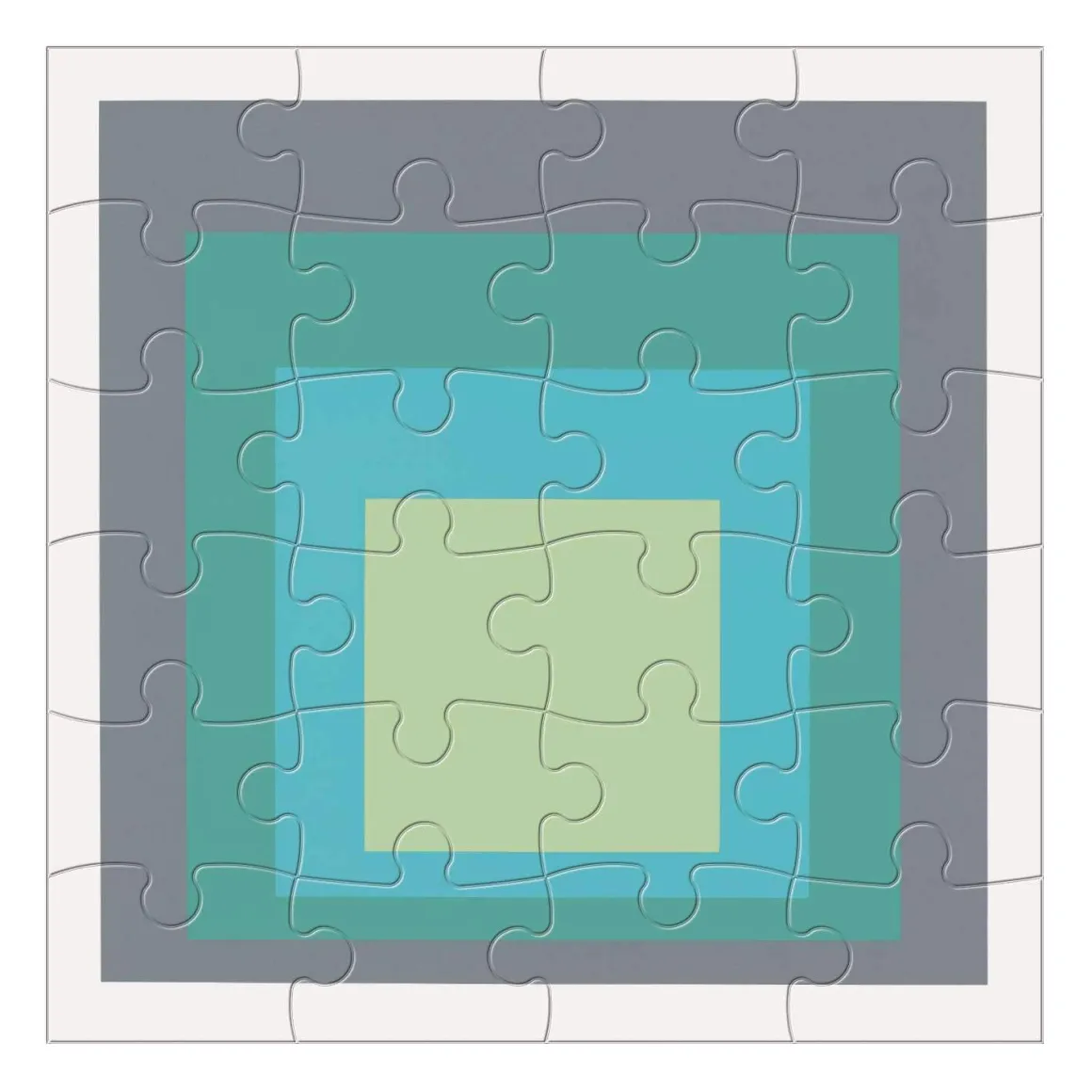 MoMA Josef Albers Wood Jigsaw Puzzle Set