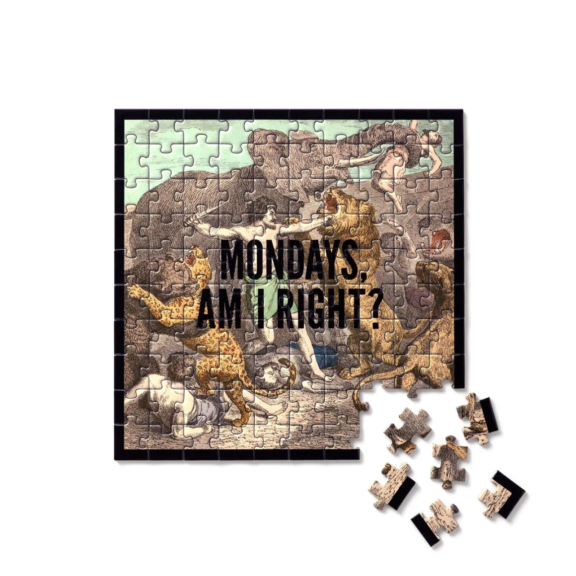 Mondays, Am I Right? 100 Piece Mini Shaped Puzzle