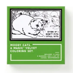 Moody Cats Magic Velvet Coloring Set