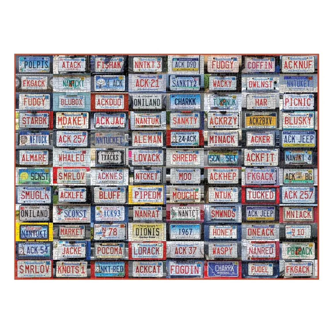 Nantucket License Plates 1000 Piece Jigsaw Puzzle