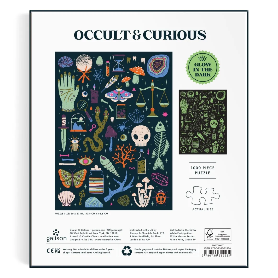 Occult and Curious 1000 Piece Glow in the Dark Puzzle
