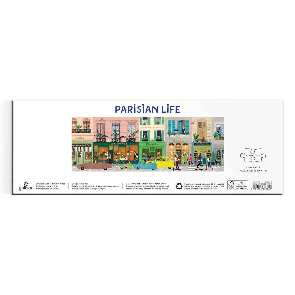 Parisian Life 1000 Piece Panoramic Puzzle