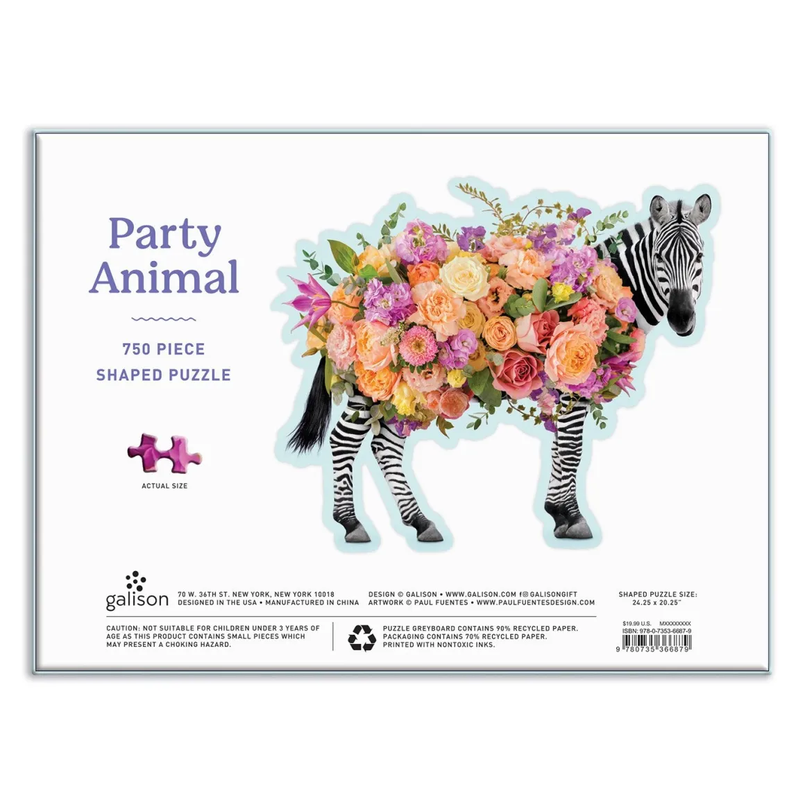 Party Animal 750 Piece Shaped Jigsaw Puzzle
