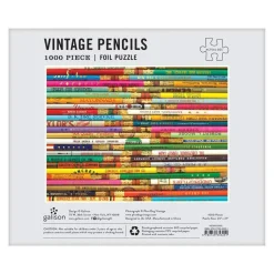 Phat Dog Vintage Pencils 1000 Piece Foil Stamped Jigsaw Puzzle