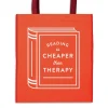 Reading is Cheaper Than Therapy Reusable Shopping Bag