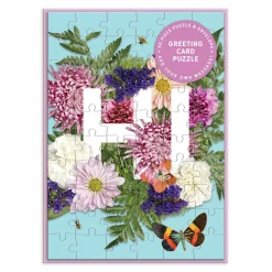 Say It With Flowers Hi Greeting Card Puzzle