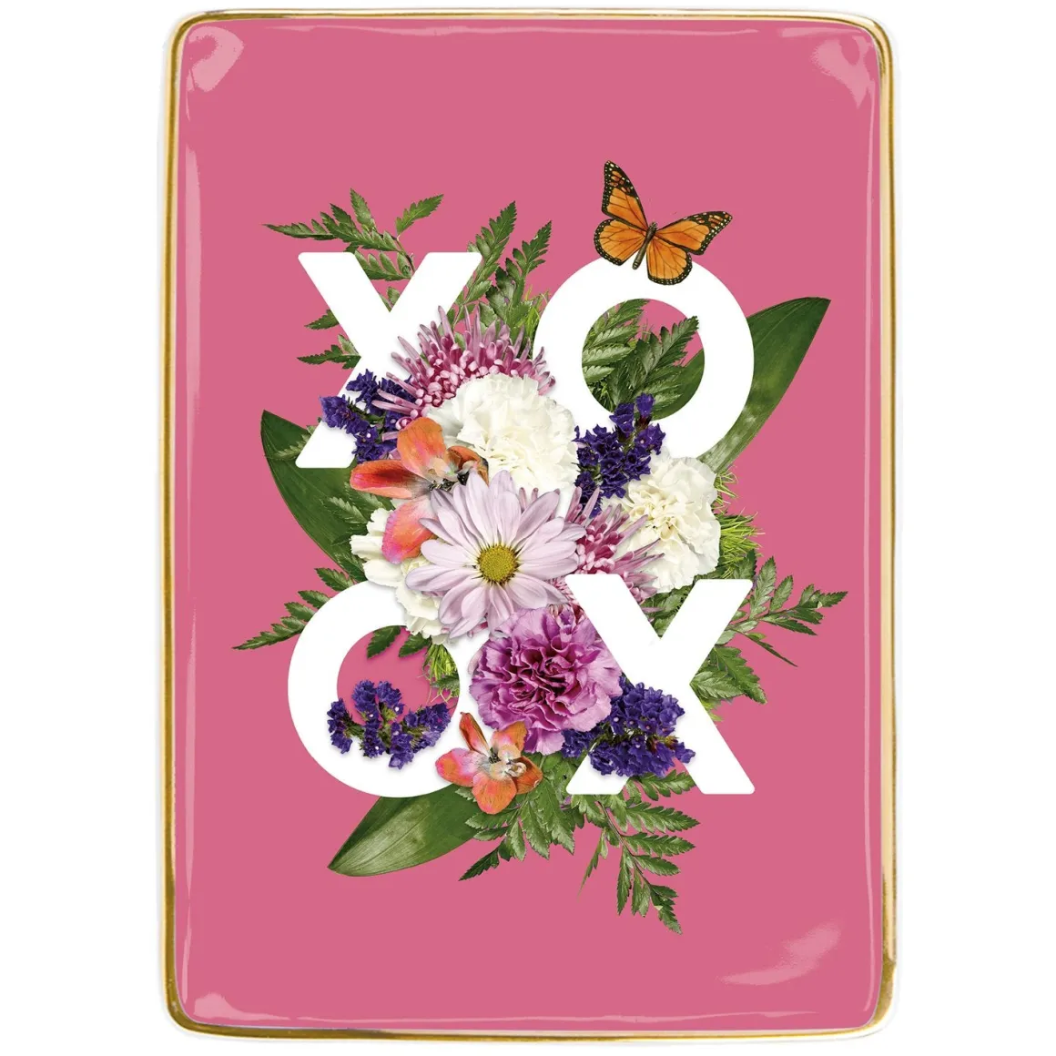 Say It With Flowers XOXO Porcelain Tray