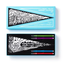 Small Victories Magic Velvet Pennant Coloring Set