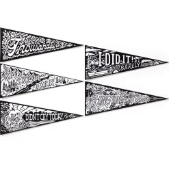 Small Victories Magic Velvet Pennant Coloring Set