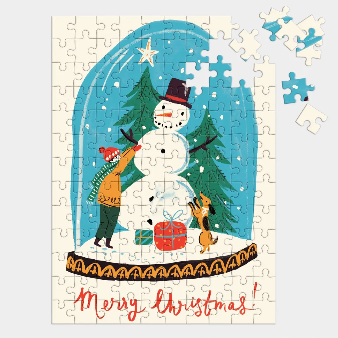 Snow Globe 130 Piece Puzzle Ornament
