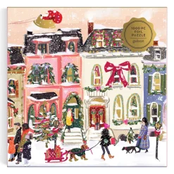 Snowfall on Main Street 1000 Piece Foil Puzzle