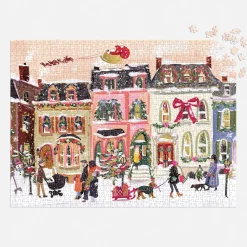 Snowfall on Main Street 1000 Piece Foil Puzzle