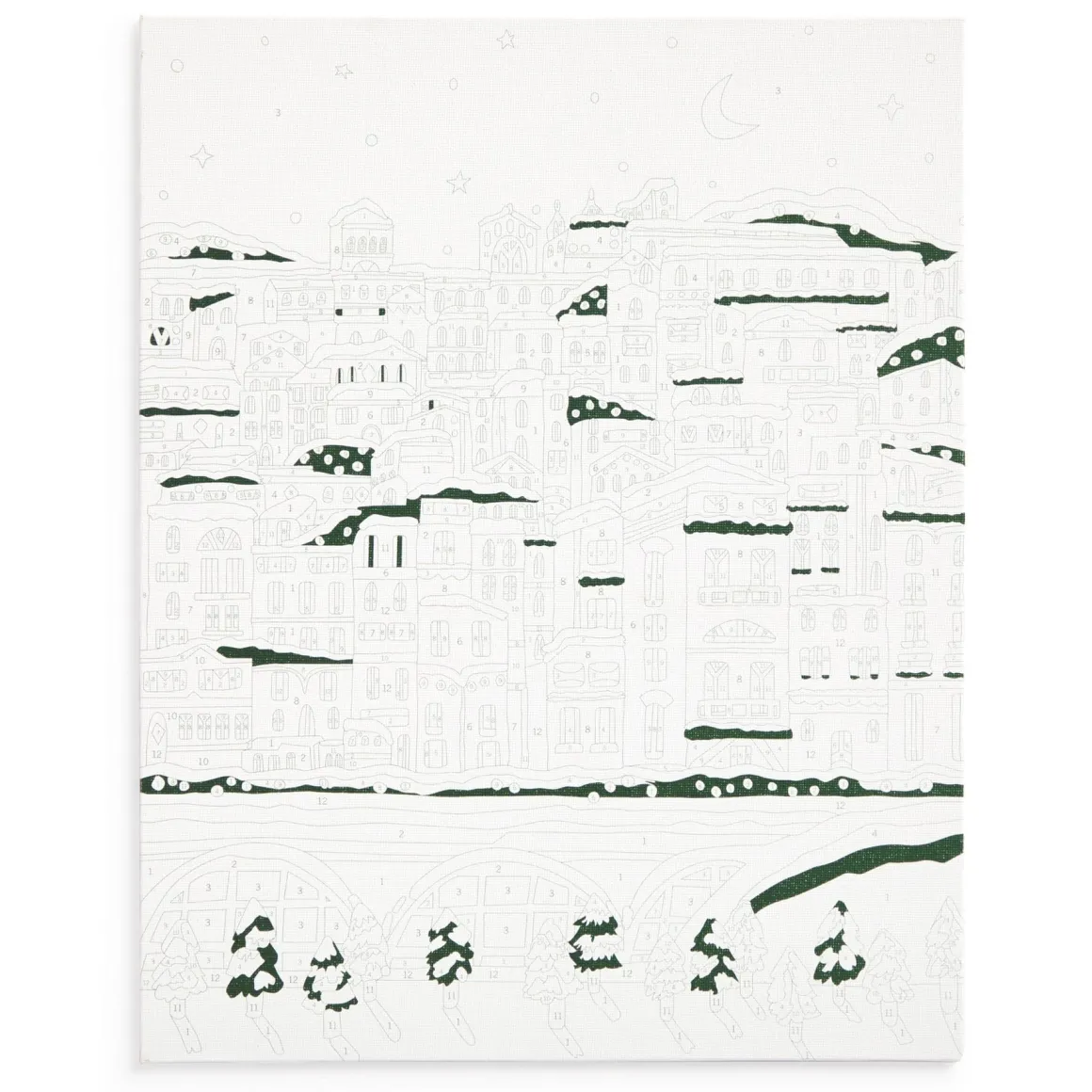 Snowy City 11x14 Paint by Number Kit