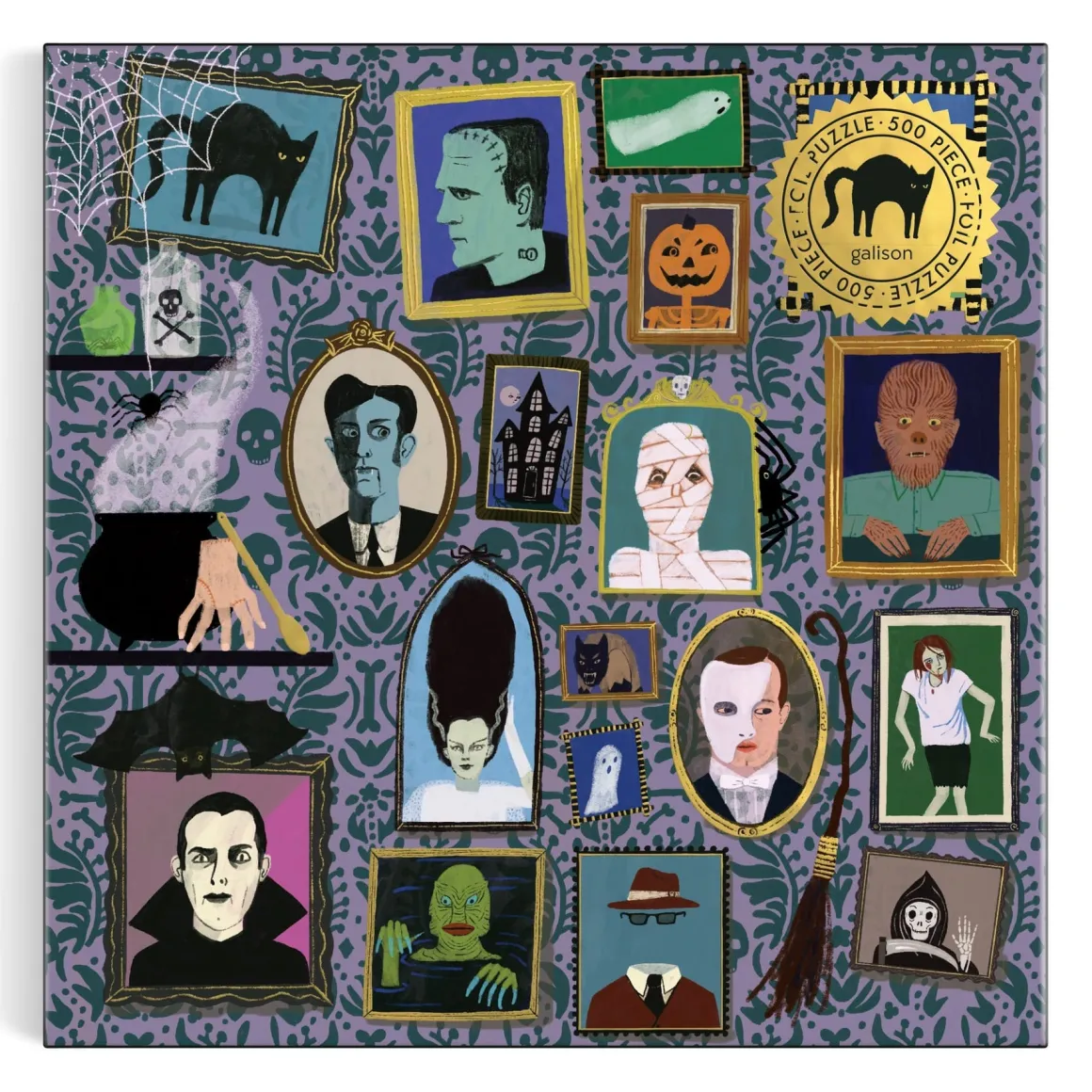 Spooky Portraits 500 Piece Foil Puzzle