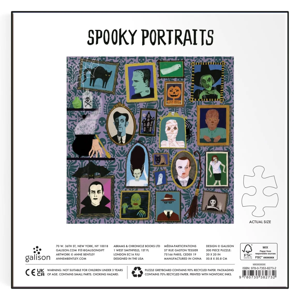 Spooky Portraits 500 Piece Foil Puzzle