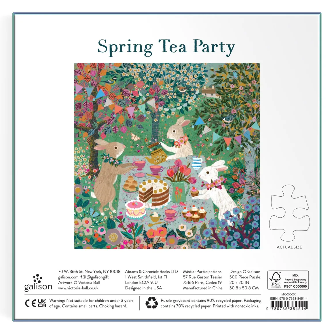 Spring Tea Party 500 Piece Foil Puzzle