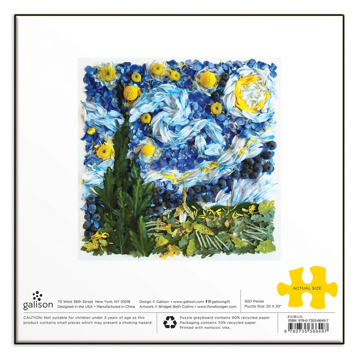 Starry Night Petals 500 Piece Jigsaw Puzzle