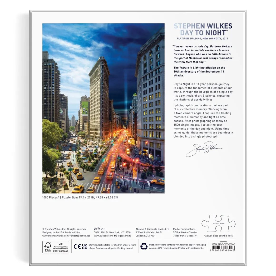 Stephen Wilkes Day To Night Flatiron 1000 Piece Puzzle