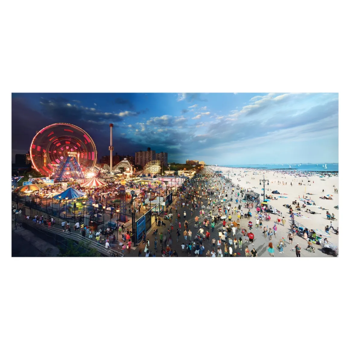 Stephen Wilkes Day To Night Coney Island 1500 Piece Puzzle