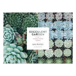 Succulent Garden Double-Sided 500 Piece Jigsaw Puzzle
