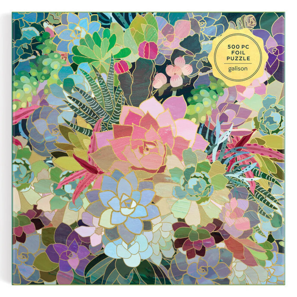 Succulent Mosaic 500 Piece Foil Puzzle