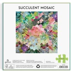 Succulent Mosaic 500 Piece Foil Puzzle