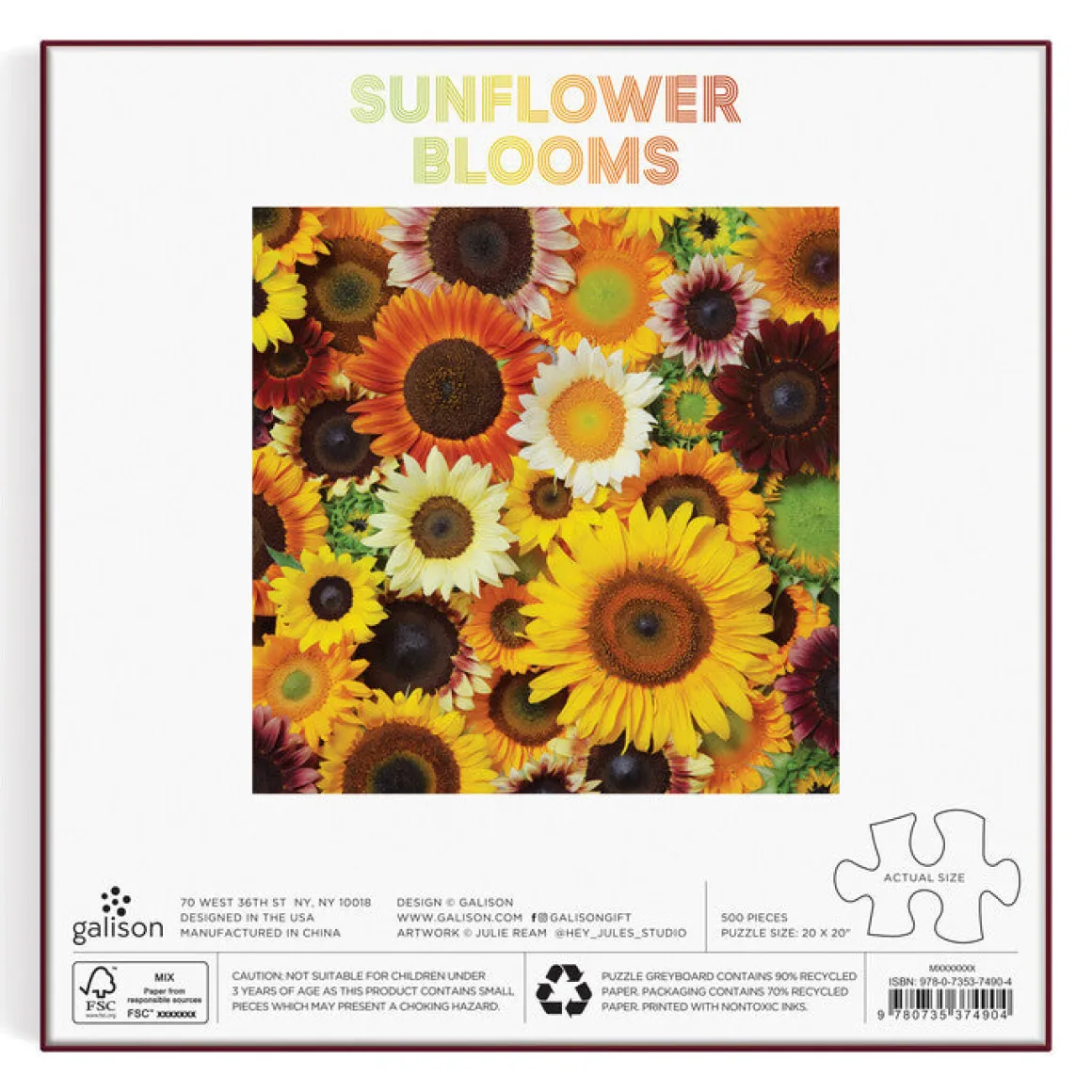 Sunflower Blooms 500 Piece Puzzle
