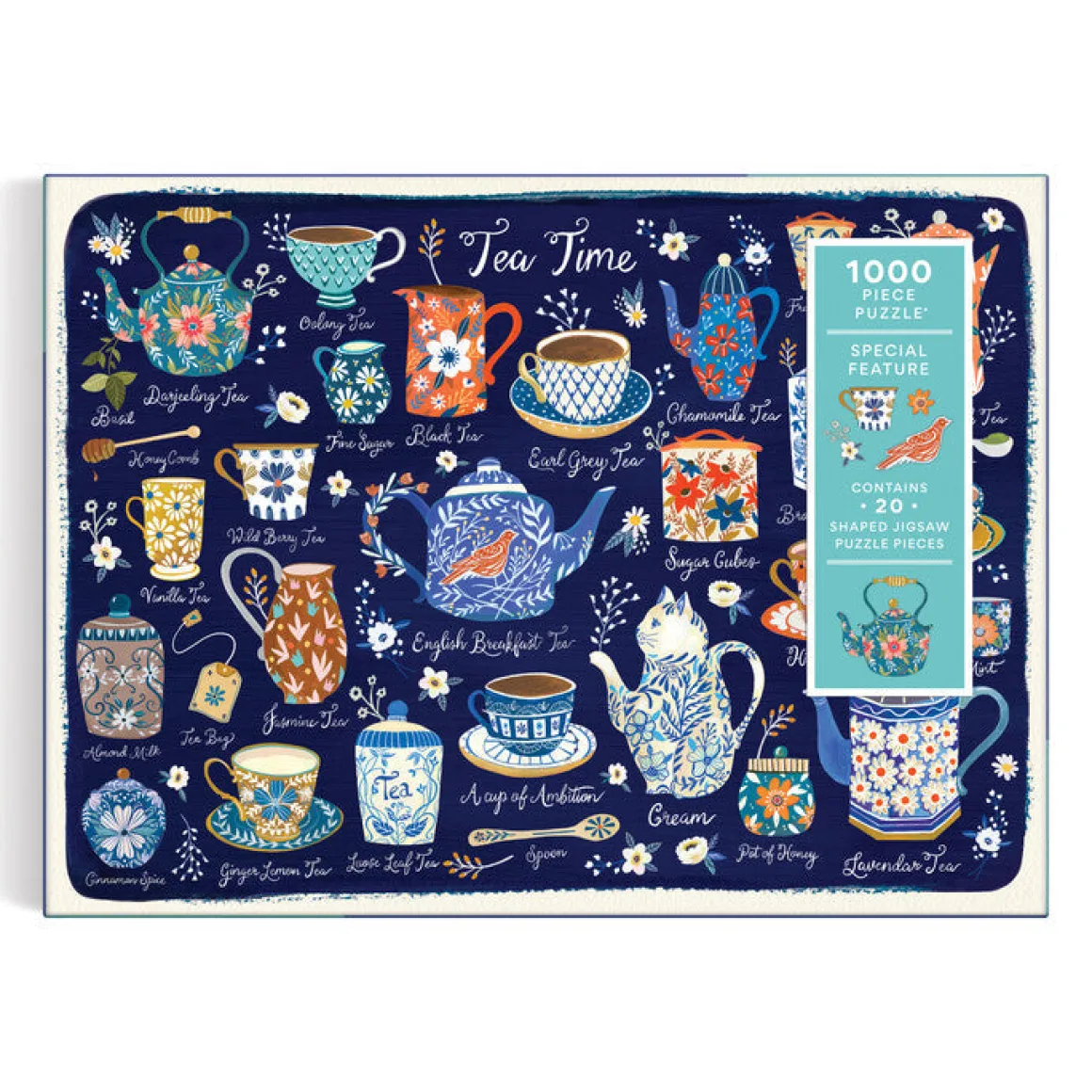 Tea Time 1000 Piece Puzzle with Shaped Pieces