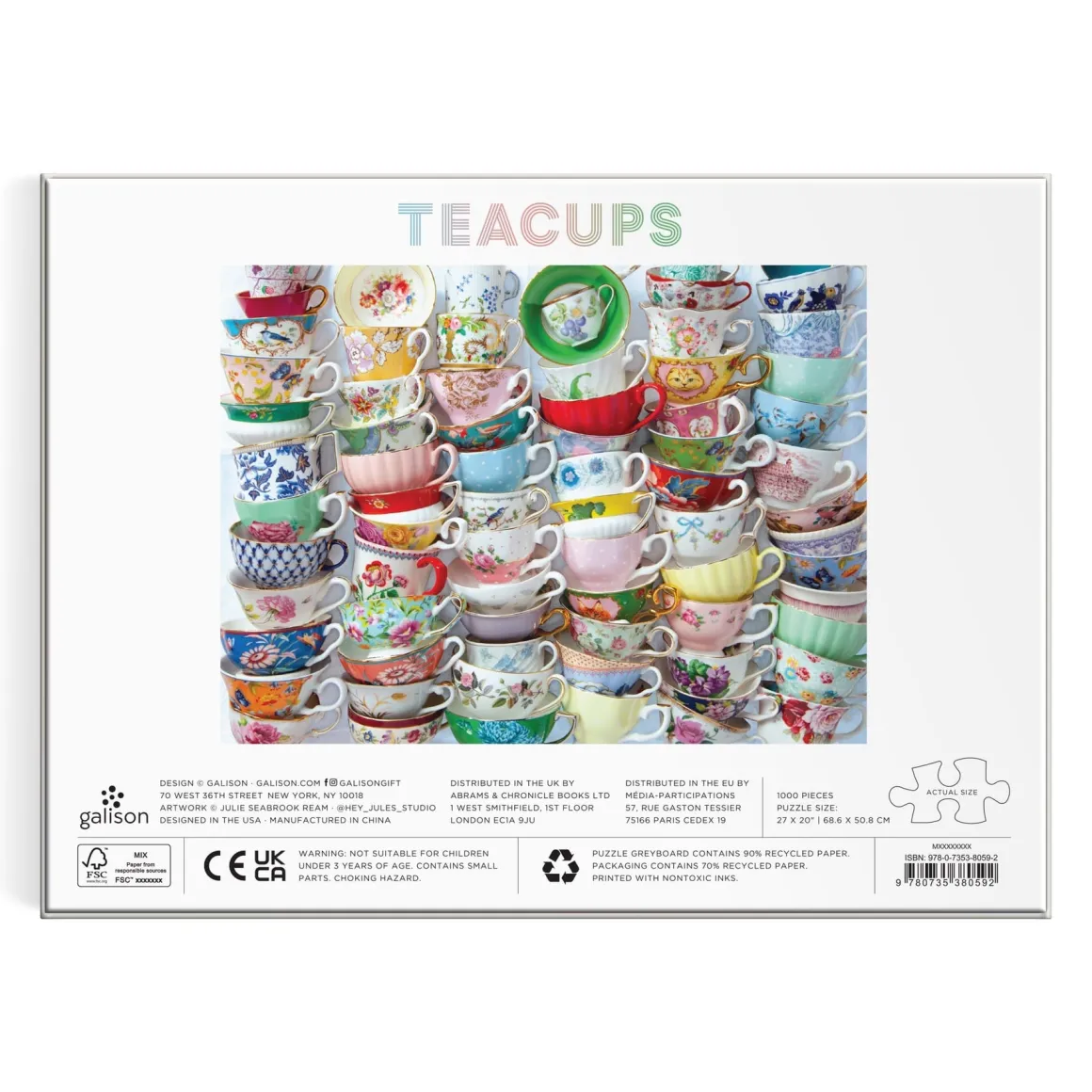 Teacups 1000 Piece Puzzle