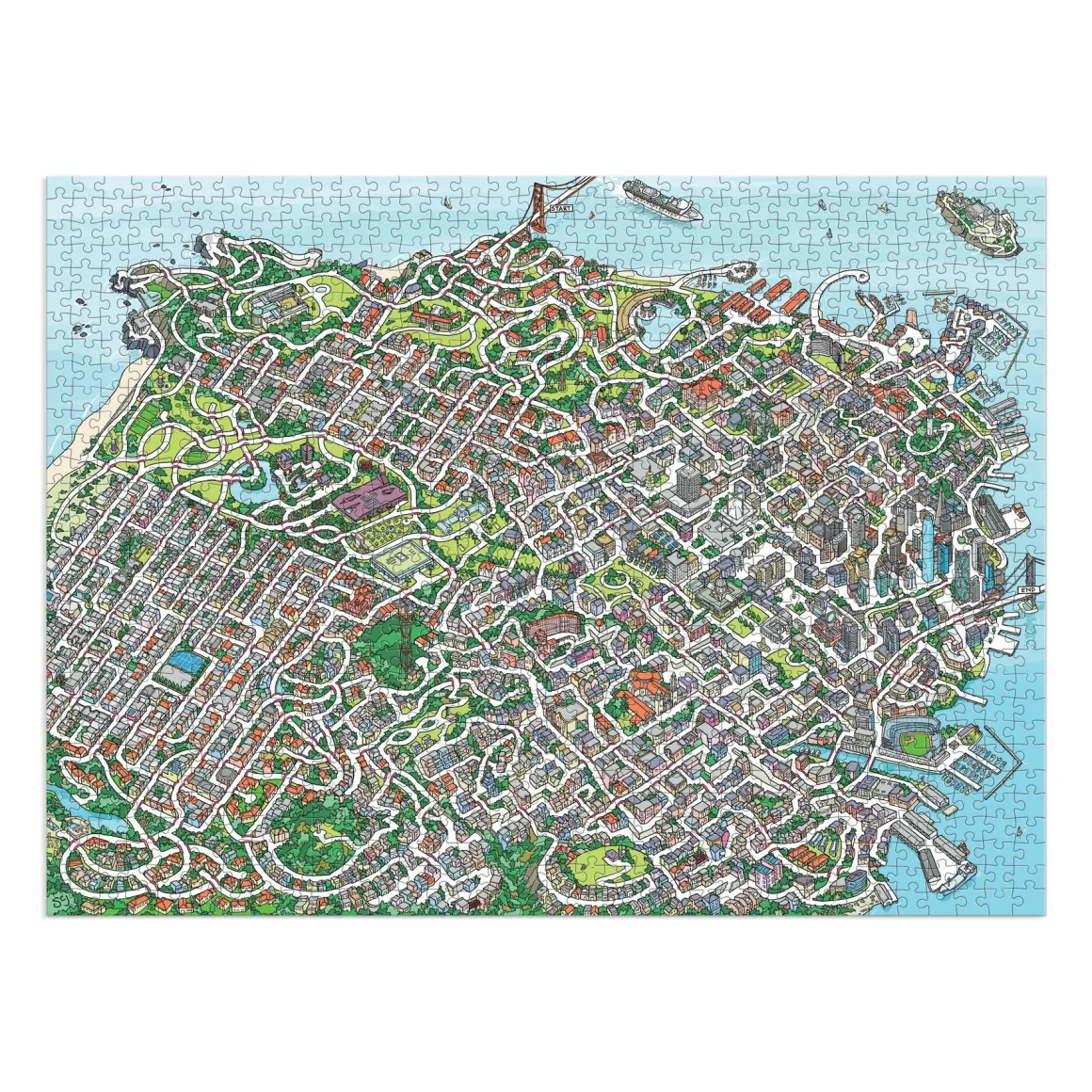 The City By the Bay 1000 Piece Maze Puzzle