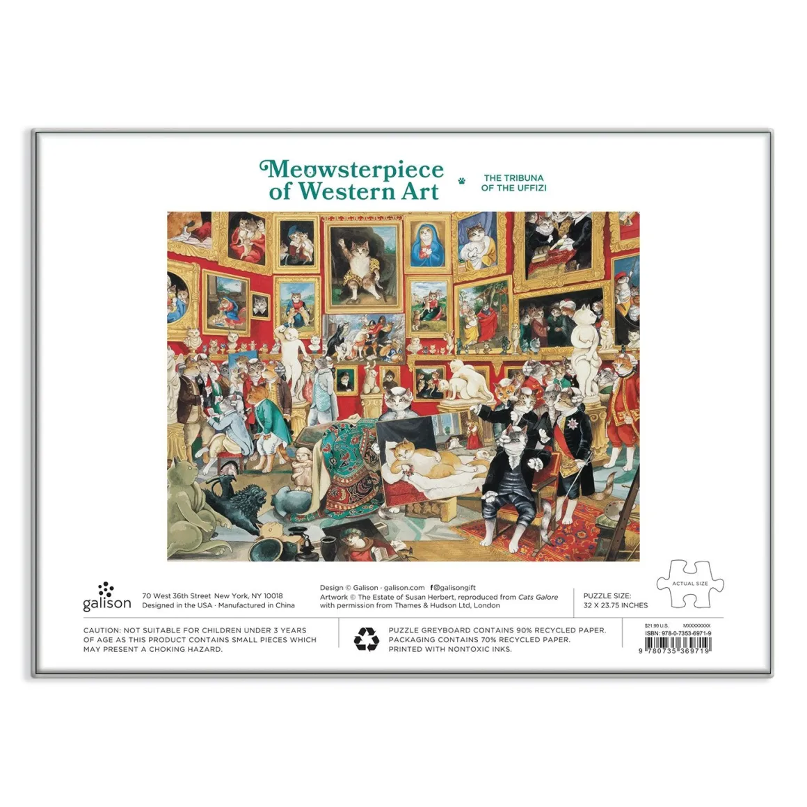 Tribuna of the Uffizi Meowsterpiece of Western Art 1500 Piece Jigsaw Puzzle