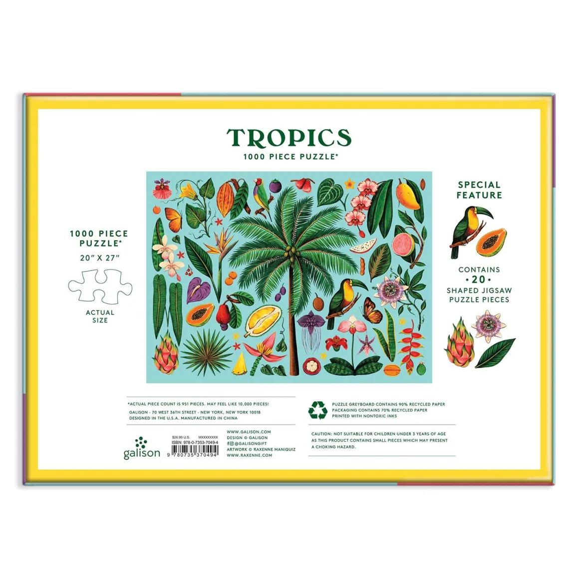 Tropics 1000 Piece Puzzle with Shaped Pieces